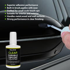 Followin car-paint gloss finish after clear coat application with enhanced texture and depth