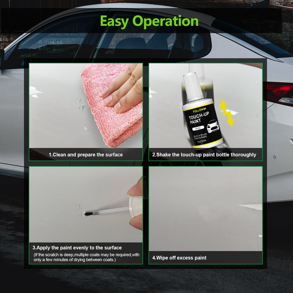 Followin DIY auto paint kit with tools for precise white repairs