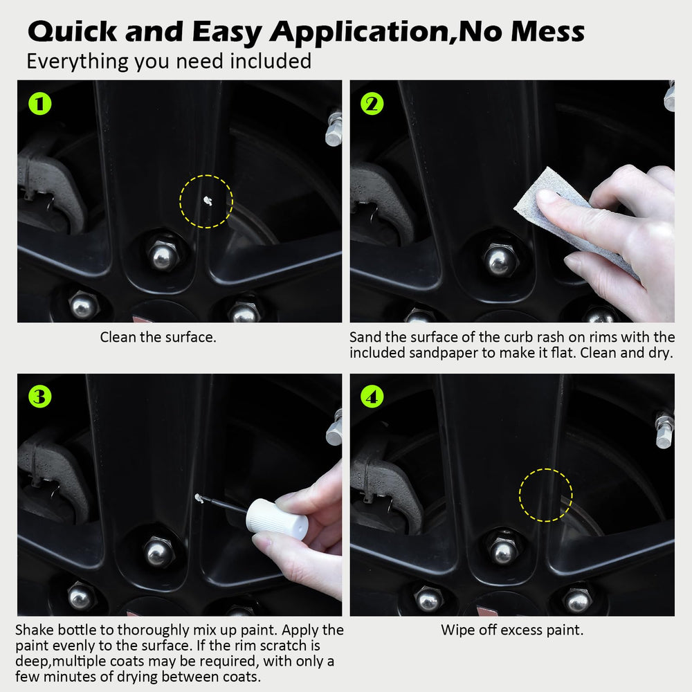 FOLLOWIN included sandpaper for rim prep and smoother surface