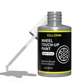 FOLLOWIN Silver Rim touch-up paint bottle ready for quick DIY repair.
