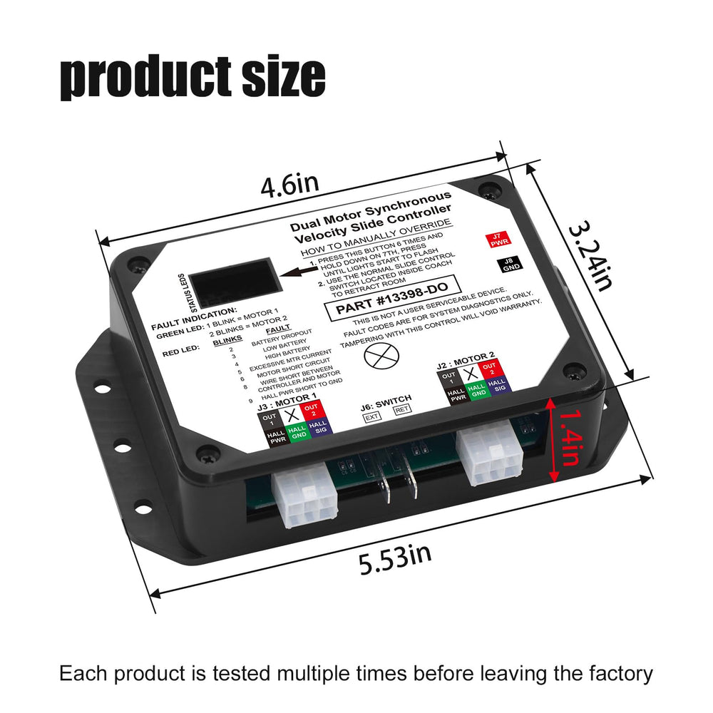 Folosem 13398-D0 dual motor controller side view highlighting its compact form factor
