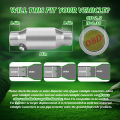 FOMIUZY EPA compliant catalytic converter.