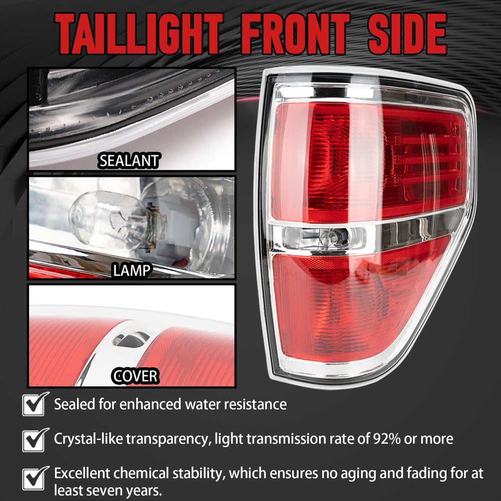 FOMIUZY tail lights rear left for Ford F-150 boosts night visibility