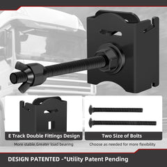 Foozet E Track Spare Tire Mount on Trailer Back secures the wheel during transit