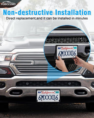 Forccord installation steps illustrating quick, non-destructive mounting.