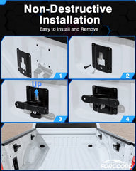 Installation steps for Forccord tie down anchors with lubrication guidance.