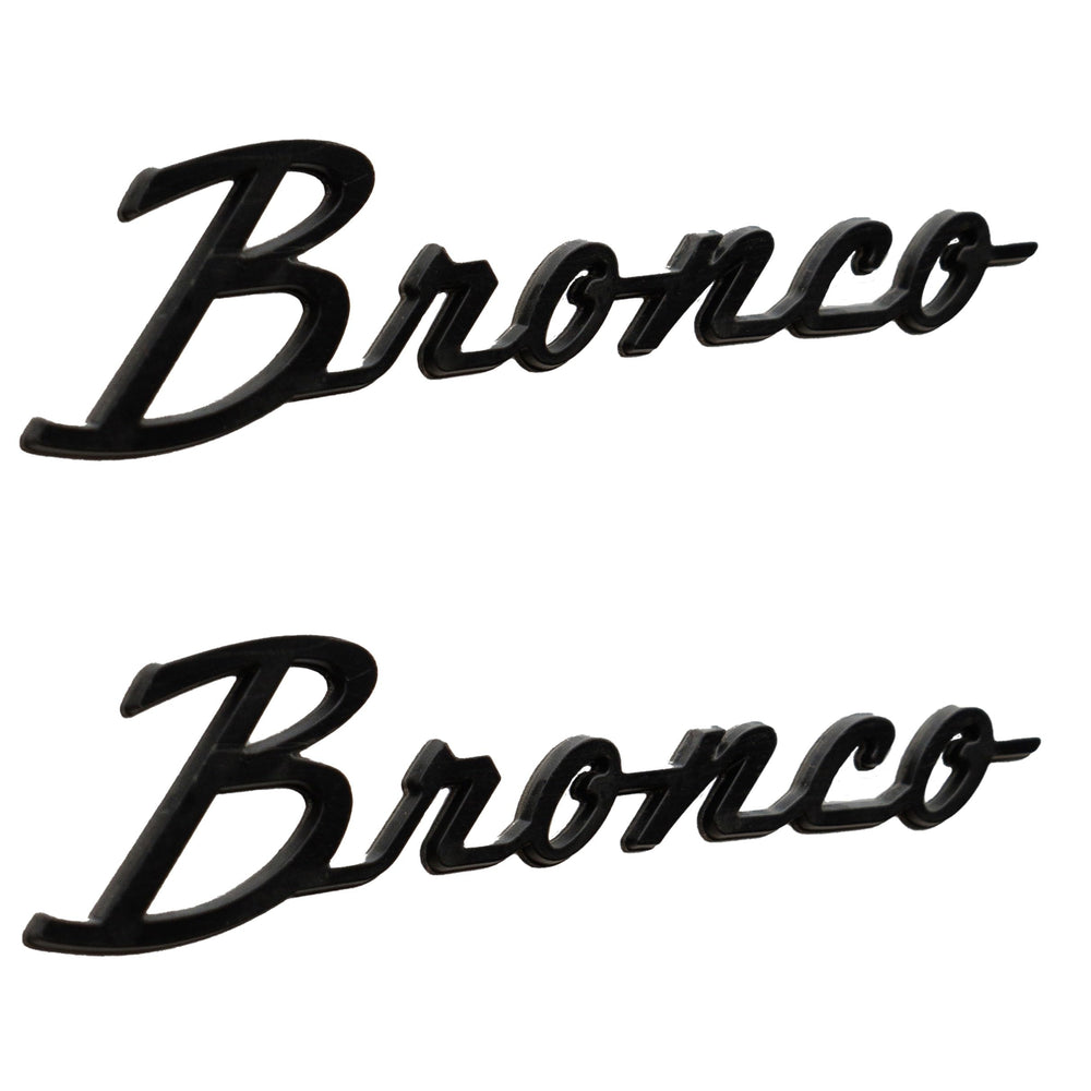 Ford Bronco fender badge kit with glossy black finish for rugged exterior styling.