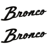Ford Bronco fender badge kit with glossy black finish for rugged exterior styling.