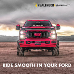 Ford F-250/F-350 with dual stabilizer providing enhanced stability on rough roads.