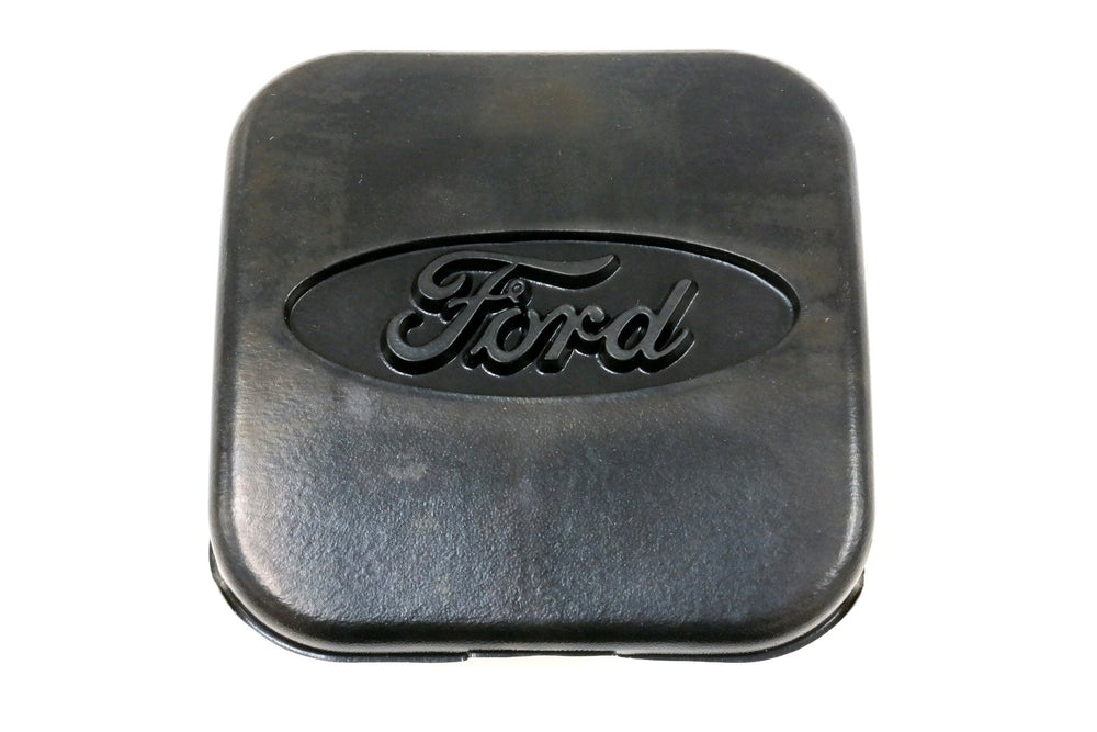 Ford Genuine cap installed on hitch area guards against dirt and moisture.