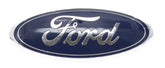 Ford nameplate tailgate front view validates factory-fit authenticity.
