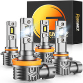 FORENNER H11 9005 bulbs pack for easy upgrade and bright road illumination.