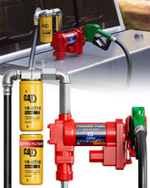 Forged-Fuel heavy-duty 12V pump on rugged site ready for heavy use.