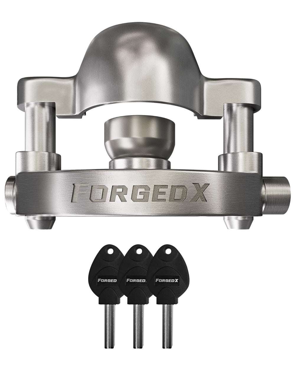 FORGEDX stainless steel trailer lock fits 2in couplers for secure towing