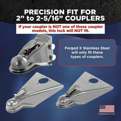 FORGEDX stainless steel lock body with corrosion resistant finish for outdoor use