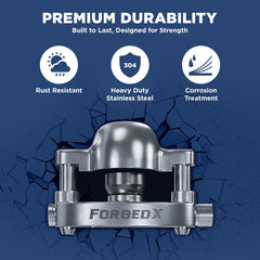 FORGEDX weather resistant lock on a boat trailer for harsh environments