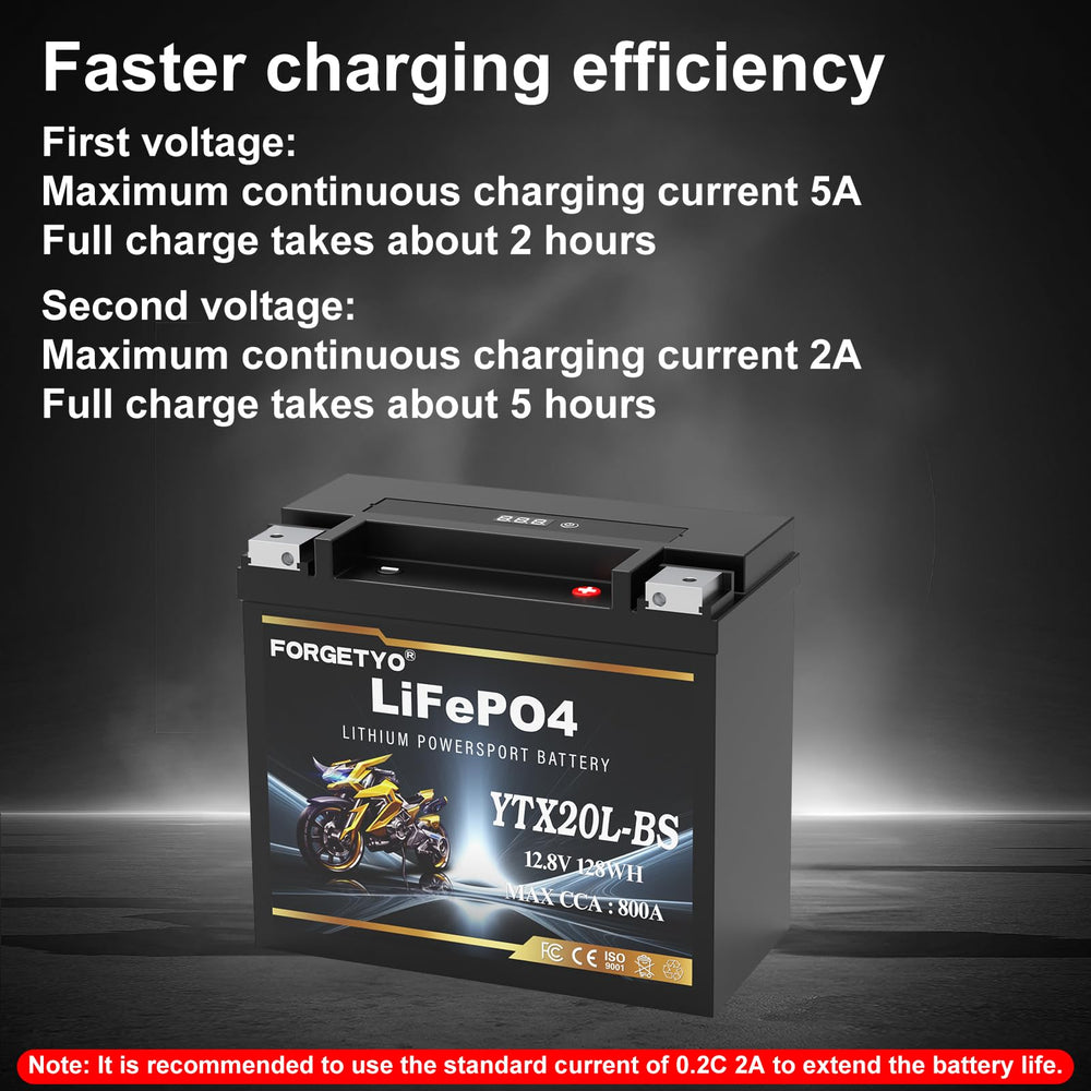 Forgetyo YTX20L-BS compatible with diverse power sports vehicles