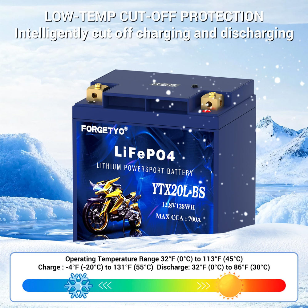 Forgetyo YTX30L-BS packaging designed for safe transport and setup.