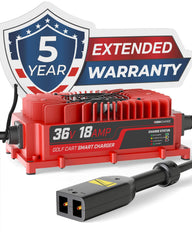 FORM 36V golf cart charger with D-style plug delivers reliable EZGO TXT power