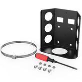 FOROIRON 5LB propane tank mount bracket with a firm hold on a rack