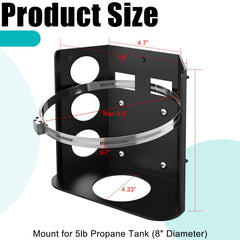 FOROIRON rubber bumpers protecting propane tank surface