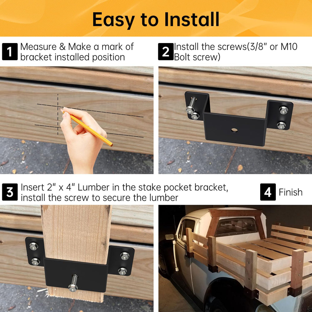 FOROIRON stake pocket with 2x4 lumber and steel stakes