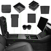 Foronetry 9Pcs center console organizer for Model 3 Highland, keeps interior tidy and accessible.