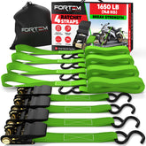FORTEM ratchet buckle with rubber grip for secure tightening during transport