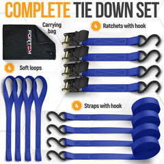 FORTEM ratchet strap rubber grip handles for easy operation