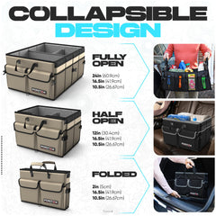 FORTEM trunk organizer highlights 65L capacity for groceries or gear