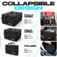 Fortem trunk organizer collapsible design saves space when not in use.