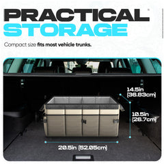 Interlocking buckles let you connect multiple Fortem organizers