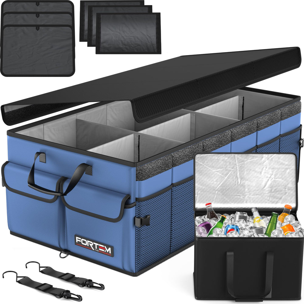FORTEM Trunk Organizer with sturdy base keeps cargo orderly in SUV trunks.