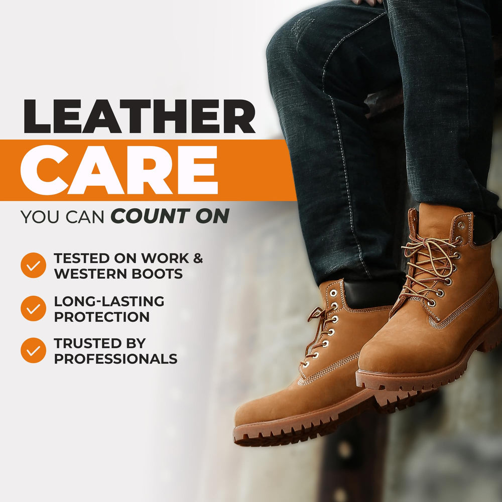 FORTIVO 16oz boot oil kit included for long-lasting leather care.