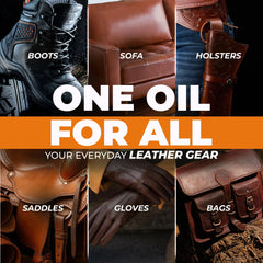 FORTIVO Cowboy Boot Oil demonstrates deep conditioning and subtle shine.