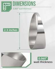Foruly high-flow pie cut 2.5in set supports performance upgrades.