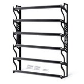FOSHIO vinyl roll holder on wall keeps up to six rolls organized and within reach.