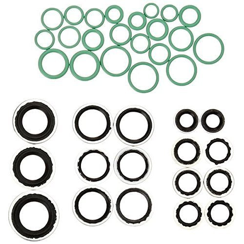 Four Seasons 26738 seal kit components arranged for A/C maintenance.