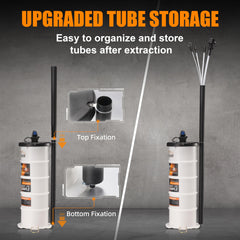 FOUR UNCLES Dipstick hole access enables quick, clean oil changes.