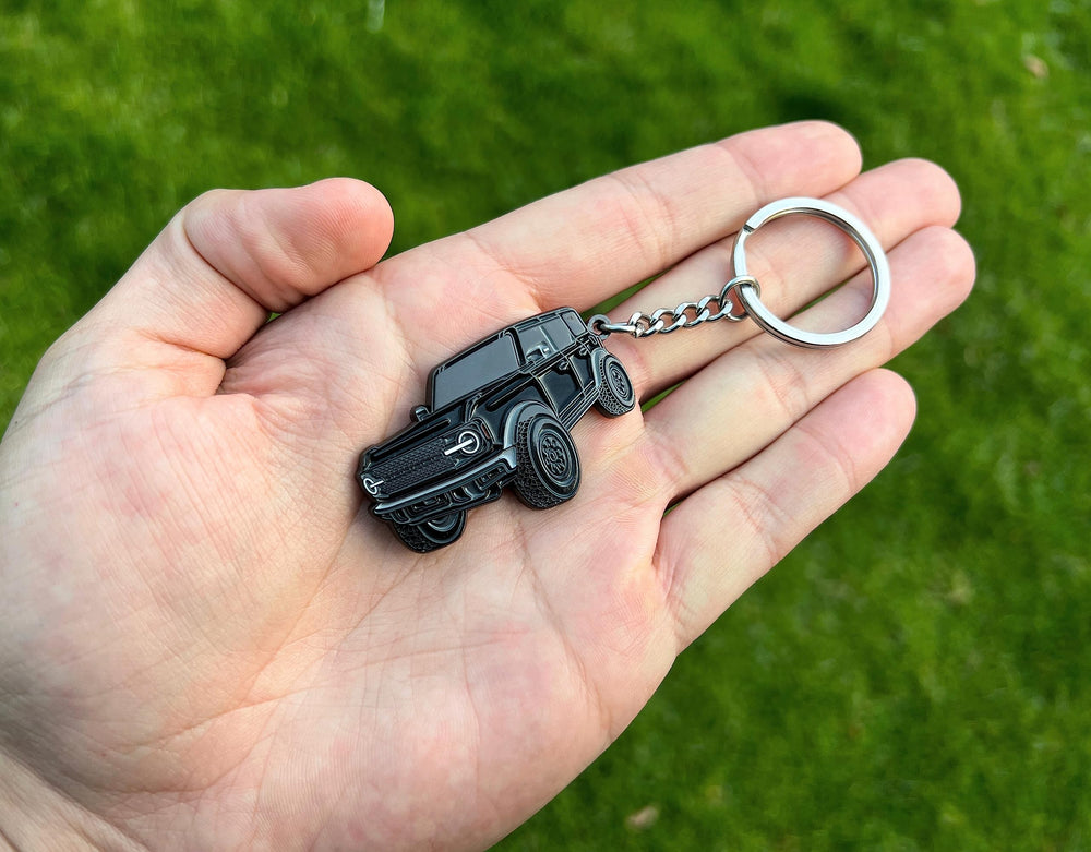 FOUR WHEEL BEAST Bronco keychain makes a perfect gift for Bronco enthusiasts.