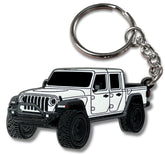 FOUR WHEEL BEAST Jeep Gladiator keychain with metal-enamel finish, durable daily carry