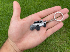 FOUR WHEEL BEAST Gladiator keychain red, lightweight and eye-catching for easy identification
