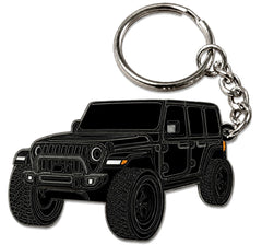 Four Wheel Beast Jeep Wrangler keychain with a detailed design for Wrangler fans.