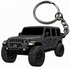FOUR WHEEL BEAST Jeep Wrangler keychain with detailed design for daily use.