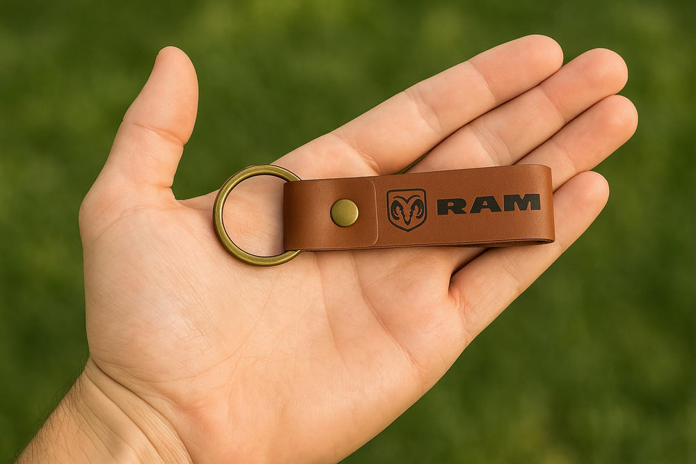 FOUR WHEEL BEAST RAM keychain makes a stylish gift for Ram fans.