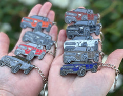 FOUR WHEEL BEAST Tacoma keychain Solar Octane with crisp color, ideal for everyday carry.