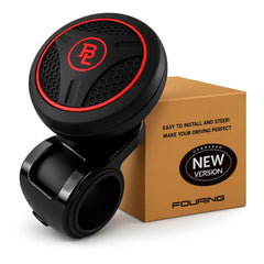 FOURING steering wheel knob spinner in red silicone offers a quick, secure grip for easier steering.