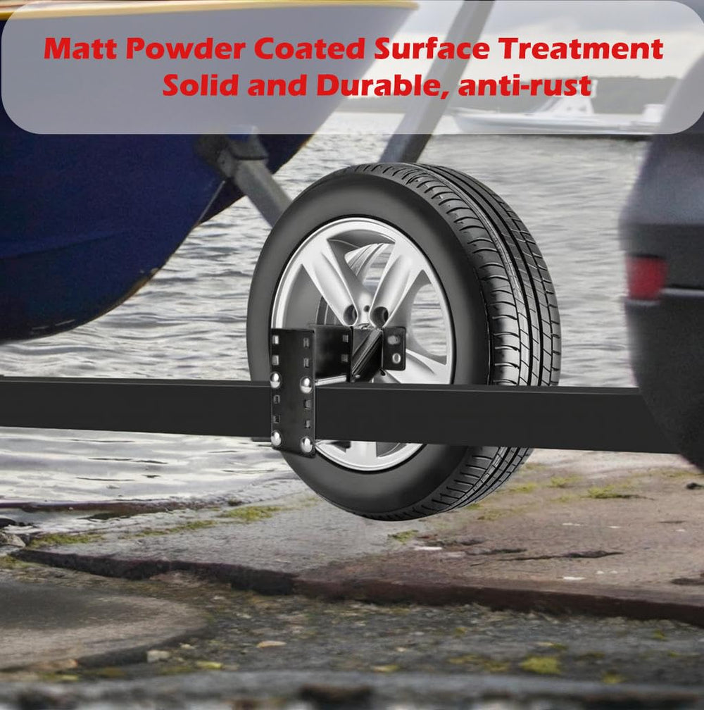 Fouwick spare tire mount on a utility trailer shows durable outdoor readiness.