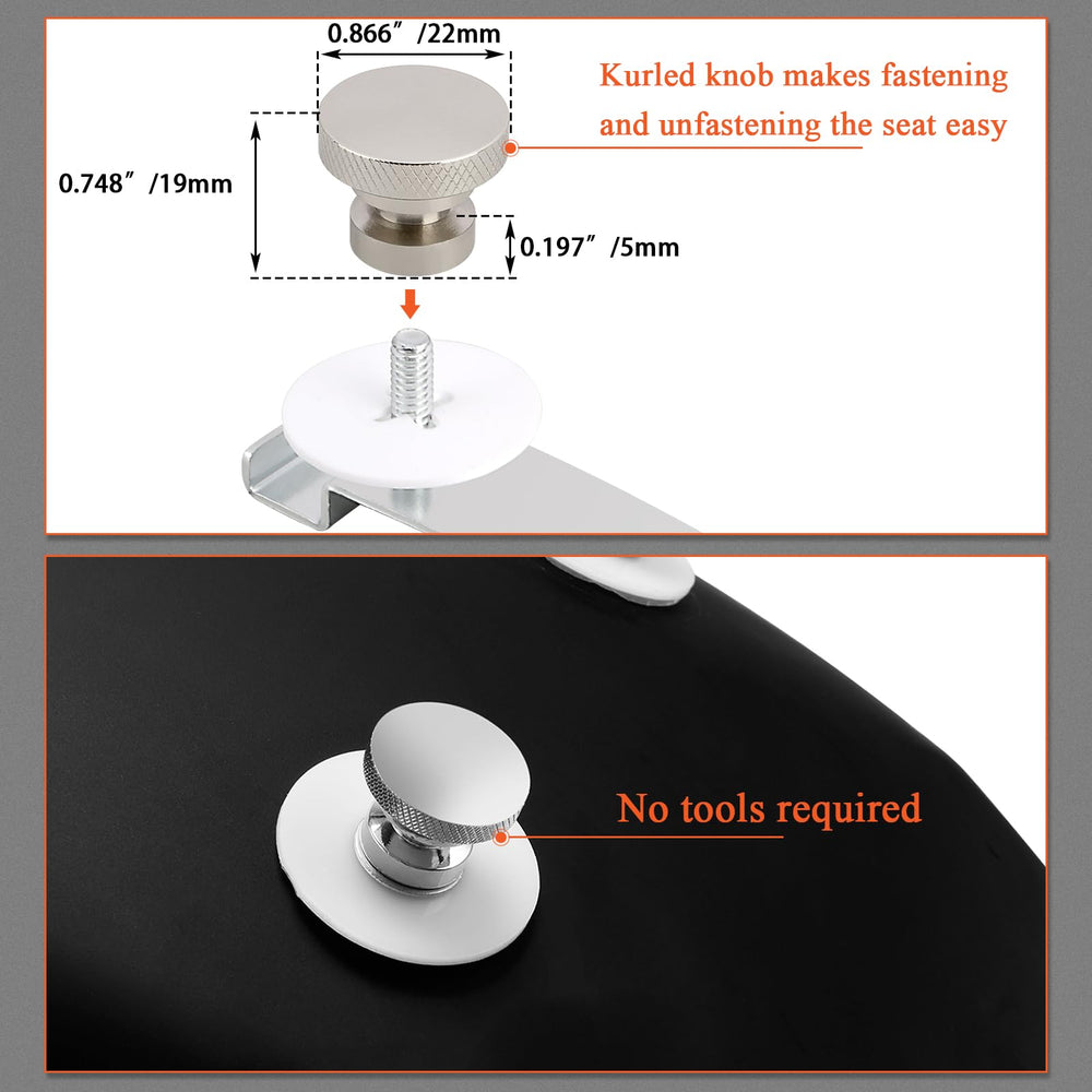 1/4-20 threaded seat nut provides stable, vibration-resistant mounting.