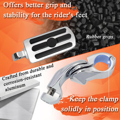 FOVPLUE aluminum footpegs offering corrosion resistance and durability.